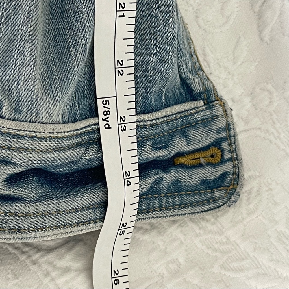 Abercrombie & Fitch Blue Distressed Jean Jacket size L - Picture 4 of 11